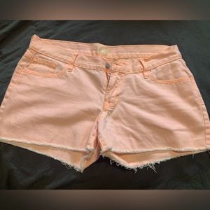 Old Navy size 8 neon orange cut off shorts